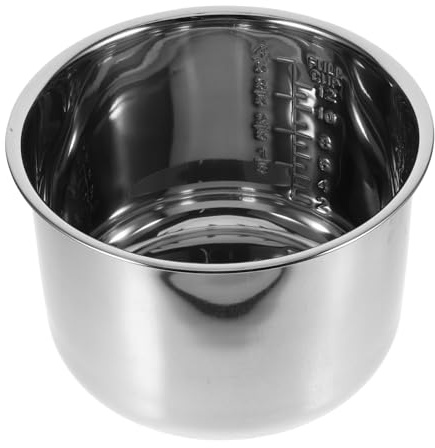 TOBBOMEY Cuve Intérieure en Acier Inoxydable 6 l Revêtement Renforcé Compatible Cuiseurs Vapeur Cuisson Polyvalente Famille