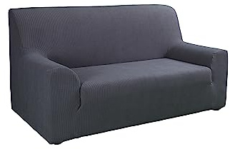 Tural Elastischer Sofabezug Valeta. Sofaüberwurf, Grau, 3 Sitzer (180-230cm)