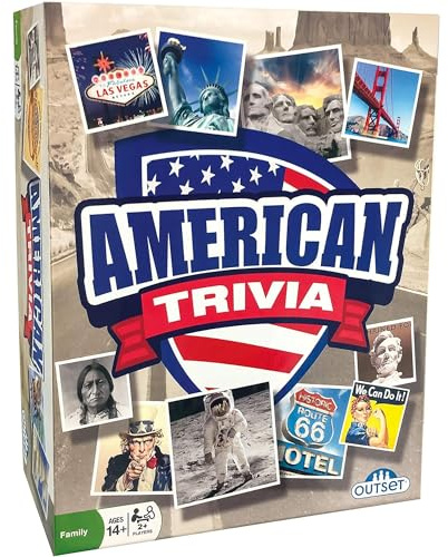 Outset Media American Trivia Game (Amazon Exclusive) – 5 Categories to Choose from and 1,000 Questions – for Ages 14 and up