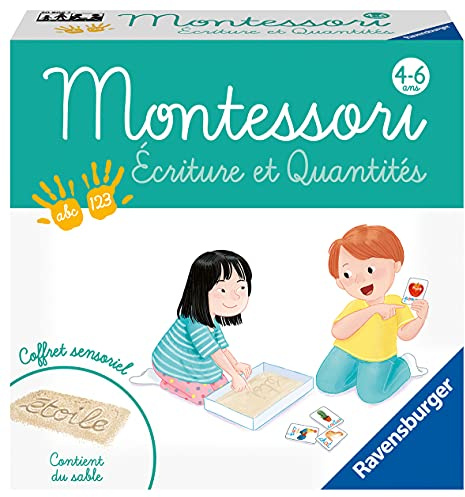 Ravensburger- Montessori-Escritura y cantidades Juego Educativo, Color, Talla única (4005556208067)