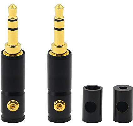 PNGKNYOCN 3,5mm-Audio-Klinkenstecker 3-polig Schweiß-Typ zum Selbermachen Mit 2,5 mm und 4,35 mm Hülsen für Reparatur und Ersatz von Stereo-Kopfhörern (2er-Pack)
