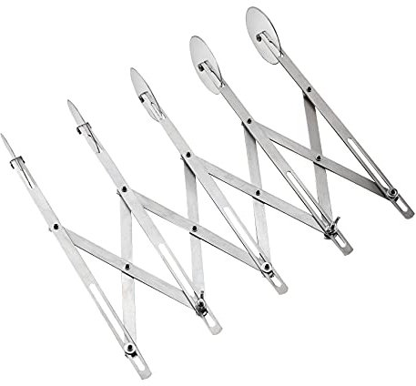 Bounv Roulette à pizza à 5 roues, Roulette à Pâte en Acier Inoxydable avec 5 Roues Réglables Pour Découpe de Pâte à Gâteau et Pâtes Diverses