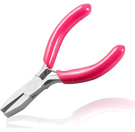 LEONTOOL Pince à bec plat de 7,6 cm – Mini pince à mâchoire lisse pour la fabrication de bijoux