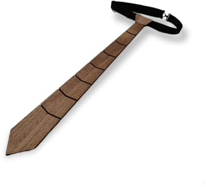 HudWood Handgefertigte Holzkrawatte - Krawatte aus verschiedenen Holzarten Ein Geschenk für Männer. (Walnut)