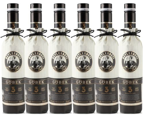 RAKI - Beylerbeyi Göbek Raki 6 x 35cl | Eau de Vie Turque Aromatisée à l'Anis - 100% Raisins Frais - Sans Sucres Ajoutés | Triple Distillation - Volume d'Alcool 45%