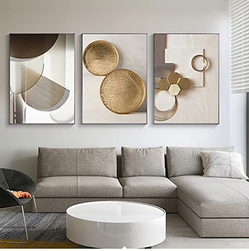 HEHGVCF 3er Abstrakt Poster Set Marmor,Wandbilder Gold Leinwandbilder Wandposter Moderne Bilder Wohnzimmer Schlafzimmer Deko Leinwandbild,Ohne Rahmen (C,50 x70cm)