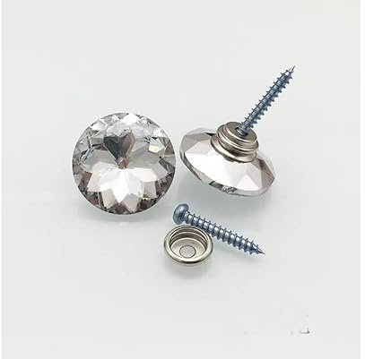 Polstermöbelnägel Sofa Tacks, 30 16 mm transparente Diamantknöpfe, glänzende Knöpfe, runde dekorative Glitzerknöpfe, Druckknöpfe, Kristallglasknöpfe (Color : A (Color : A 30pcs)