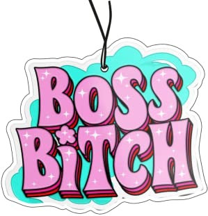 Boss Bitch - Set di 2 fragranze per auto, divertenti, per auto, con albero profumato, per auto