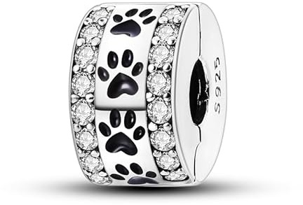 CYCUFF Breloque en argent sterling 925 pour bracelet - Motif étoile et lune - Oxyde de zirconium - Cadeau pour femme