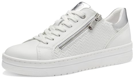 Marco Tozzi Damen Sneaker weiches Feel Me Wechselfußbett weiches Innenfutter Vegan Modern