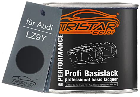 TRISTARcolor Autolack Dose für Audi LZ9Y Phantomschwarz Perl 0,5L | Phantom Black Perl, Basislack, Literware, spritzfertig