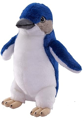 Wild Republic Blauer Pinguin, Cuddlekins Mini, Stofftier, 20 cm, Plüschtier, Geschenk für Kinder, Füllung besteht aus gesponnenen recycelten Wasserflaschen, Feenpinguin