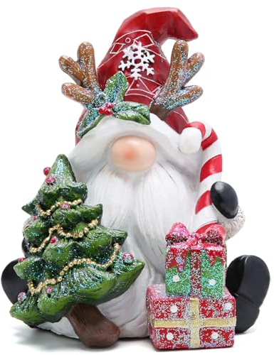 Hodao Christmas Gnome Decor Winter Table Swedish Tomte Elf Dwarf Figurines Decor Indoor Home Office Decorations Winter Gift for Familys & Friends