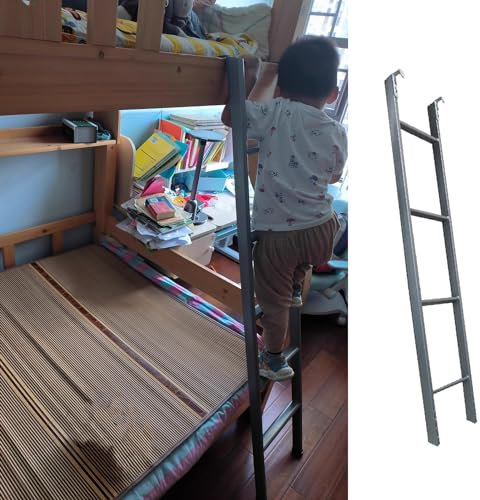 ENHEN Hochbettleiter Sicherheitsstufenleiter für Kinderzimmer, Universelle Austauschbare Tragbare Rv/Wohnmobil/Camper/Yacht Leiter, Bodenstehende Stufenleiter mit Metallrahmen (Size : 130cm/50)