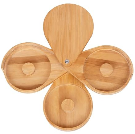 Margarita - Juego de borde de sal de 3 niveles, borde de vidrio de barra de bambú, cubierta superior giratoria de 360 grados, borde de sal de azúcar Tajin para fiesta o bar en casa