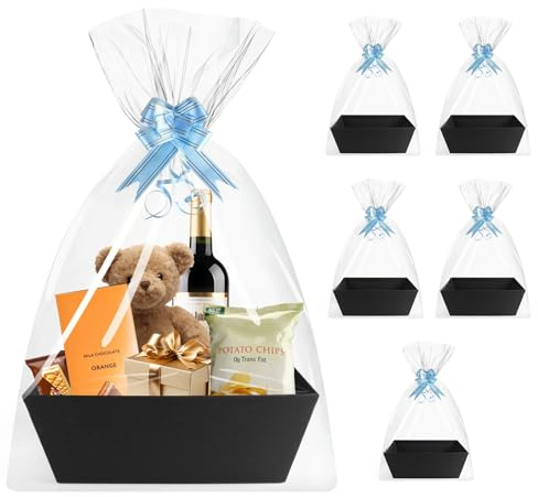 Geschenkkörbe leer，geschenk körbchen，körbe für geschenke，präsentkorb leer | Für Urlaub-Geburtstag, Hochzeit, Weihnachten, Valentinstag, Erntedankfest, Ostern, Halloween, [5er-Pack]black