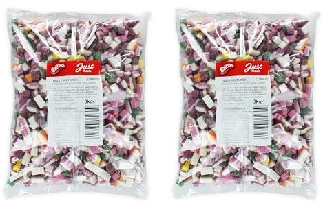 Dolly Mixtures 3kg: Two Bulk Bags for the Ultimate Dolly Fan - (2 x 3kg Wholesale Bags) - 4,4