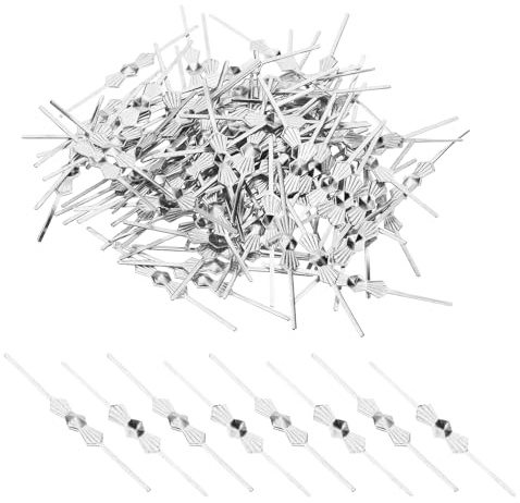 PATIKIL 45mm/1.77 Chandelier Bowtie Clips, 300Pcs Copper Chandelier Connectors Clips for Fastening Crystals Parts, Chandelier Replacements, Chrome Tone