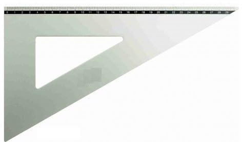 Squadra In Alluminio Professionale Con Smusso 60 Gradi 25cm