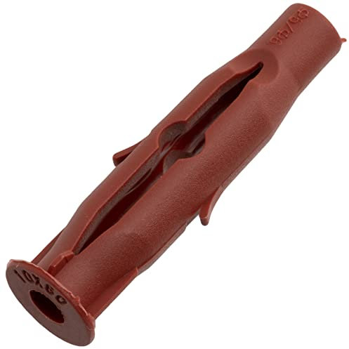 AERZETIX - C64982 - Set di 25 tasselli universali 10х60mm - in plastica - fissaggio in calcestruzzo mattone pietra cemento cellulare materiali cavi pannelli costruzione vite in legno telaio