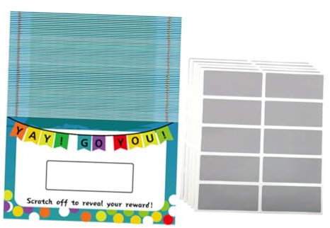 Sewroro 50blätter Scratch off Karten Leere Kratzkarten Für Kreative Partys Und Schulpreise Bastelmaterial Für Geburtstagsüberraschungen Und Interaktive Spiele