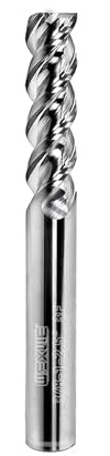 WEXWE Tools Finishing Carbide End Mill for Aluminum Cutting, Milling High Glossy Surface, U-Type Design Square Milling Cutter, 3 Flute Mill Bits Sets ，3/8 Shank (3/8-2.5 1PCS)