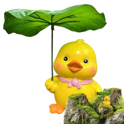 Duck Statue - Décoration De Jardin Figures Extérieures | Resin Crafts Figurine Mignon, Ornement pour La Fleur De Fleur Yard De Pelouse Balcon De Parcours