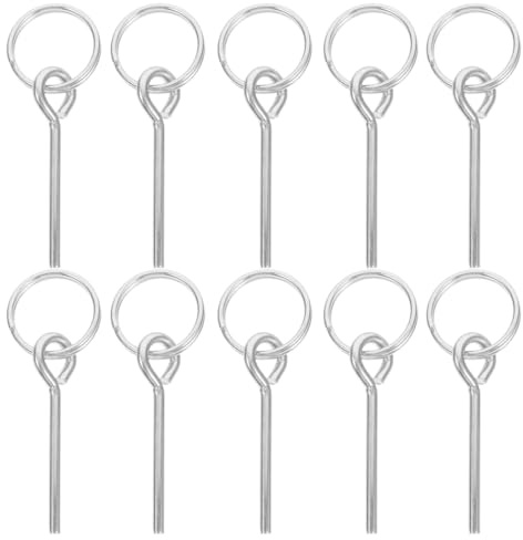 PartyKindom Tent Ring Replacement 10Pcs Single Needle Ring Tent Pole Connectors with Detachable Pins Lightweight Outdoor Camping Accessories for Hiking Fishing Beach Shelters