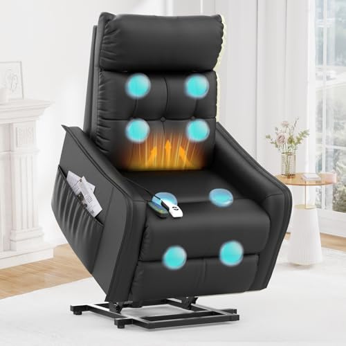 sisolos Relaxsessel Fernsehsessel Massagesessel mit Aufstehhilfe Elektrisch Sessel Wohnzimmer mit Massagefunktion und Wärmefunktion, 2 Seitentaschen, Relaxsessel mit Liegefunktion, TV Sessel