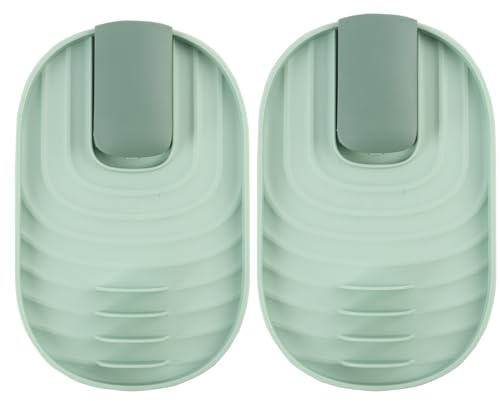 LifgWas 2pcs Support pour Couvercle Casserole et Ustensiles de Cuisine en Vert - Range Cuillères et Couvercles, Protection contre les Éclaboussures pour Plan de Travail, Repose Cuillèe Cuisine