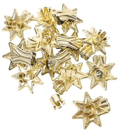 Zerodeko 12 Stück Teiliges Metall-kerzenhalter Clips Sternförmig für Weihnachtsbaum Taper Kerzenhalter Tropfsicher Stabil für Festliche Dekoration und Partyveranstaltungen