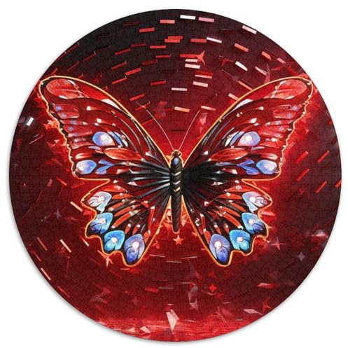 Schmetterling 1000 Stück Puzzle Rund Fur Erwachsene Und Kinder Buddha Legespiel Geschicklichkeitsspiel Geschenk Fordernd Kleinkinder 1000pcs (67.5x67.5cm)