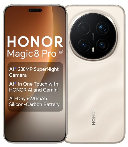 HONOR Magic8 Pro 5G Smartphone 6,71 OLED 512GB 12GB RAM 200MP IP69K Sunrise Gold