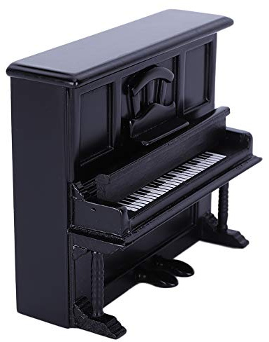 aqxreight 1:12 Maison de Poupée Miniature Bois Piano Jouet Maison de Poupée Décoration AccessoiresDécoration de Noires 12 de Matériel de Jouet Piano en Bois adapté à Votre Scène 1 de (Piano-Noir)
