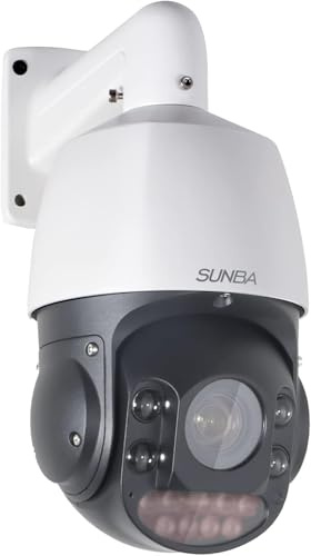 SUNBA Like New 5MP Auto Tracking PTZ Camera Outdoor PoE+, 25X Optical Zoom Dome Security Camera, 24/7 Automatic PTZ Tour & Two-way Audio, IR Night Vision up to 300m (P425, Performance Series)