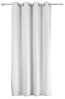 WOLTU Gardinen, Vorhang für Wohnzimmer Kinderzimmer, mit Ösen, Leicht & Weich, Wärmeisolierend, 140 x 175 cm, Weiß