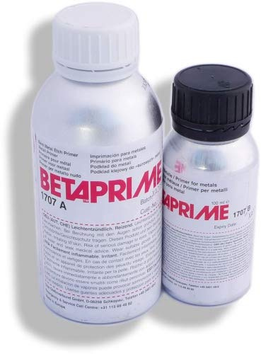 Betaprime 1707 A+B | 160 ml Alu Flaschen | Dow Automotive | Metallprimer | Haftvermittelnde reaktive 2-Komponenten Grundierung Primer für Metall