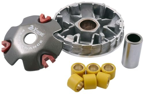 Variomatik 2EXTREME RACING 5,5g kompatibel mit SYM Allo 50cc, Fiddle 2 | Für chinesische 50ccm GY6 4-Takt Fahrzeuge, Gewichte 16x13 mm 5,5 g; kompatibel mit SYM Jet 4, Symphony, Orbit 1, Symply