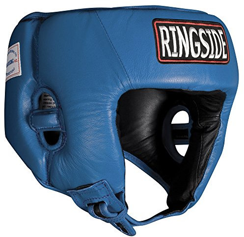 Ringside Unisex-Erwachsene Kopfschutz für Wettkampf, Muay Thai, MMA Sparring, ohne Wangen, blau, Medium