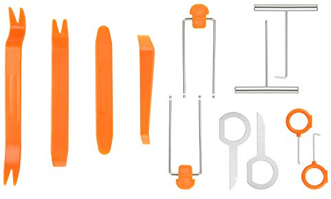 flintronic Strumento di Rimozione Auto, Nylon Smontaggio Attrezzi - 12pz | Apri Fori Per La Lavorazione Del Legno, Trivello In Carburo Con Attacco Profondità (Gamma 10–40mm), Per Tronchi, Stecca