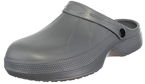 Brandsseller Sabots chaussons d'intérieur et de jardin pour homme, gris, 42 EU