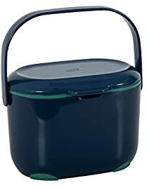 Addis Kitchen Compost Caddy – Ink Blue & Sage Green - 2.5L size - with All-Green Composting Guide