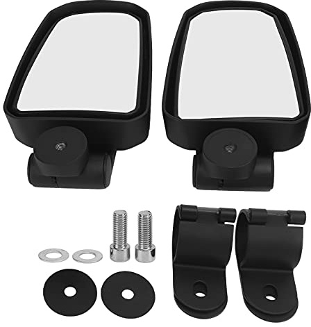 Ymiko UTV-Seitenspiegel mit 1,75-Zoll-Überrollbügelkäfig, 1 Paar Seitenrückspiegel, 360° Drehbar, Verstellbare UTV-Spiegel 1,75-Zoll-Klemmenersatz für XP 1000 14‑16