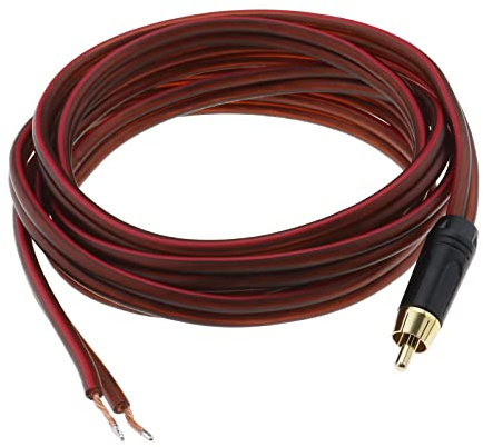 ECSiNG RCA auf Lautsprecher Draht Adapter Lautsprecher Bare Wire to RCA Plug Adapter Connector RCA Cable Repair Speaker Cord for DVD Player Speaker Audio Video 16 AWG 2m