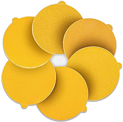 STEBRUAM 60 Piezas Discos de Lija Autoadhesivos de 125 mm, 5 Pulgadas Discos Abrasivos PSA Oxido de Aluminio Lijas Adhesivas 10 x 60/80/120/180/240/400 Grano Disco de Lija PSA para Pulir y Amp