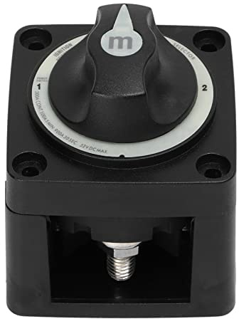 Batterie-Wahlschalter Marine-Batterie-Trennschalter ABS, Verzinntes Kupfer 300 A Batterie-Wahlschalter Hochleistungs-3-Positionen-Marine-Batterie-Trennschalter für Wohnmobilboote