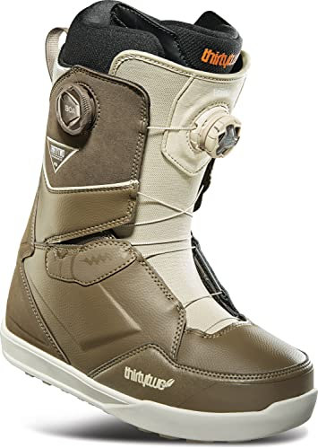 Thirtytwo Herren-Snowboardstiefel, verzurrt, doppelt BOA, 2023/2024, Braun/Hellbraun (Krab Grab) | Größe 47