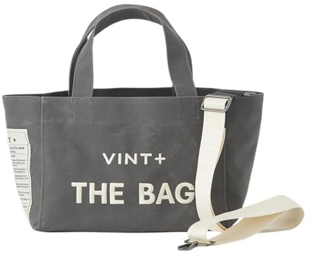 VINT+ Canvas Bag Damen Handtasche – Moderne Schultertasche mit wählbarem Tragegurt – Casual Shopper Tasche ideal für Arbeit, Uni, Schule oder Reise | Wasserabweisend, 100% Baumwolle