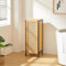 [en.casa] Cesto de Ropa Sucia con Tapa 51 L Mueble Auxiliar de Baño con Compartimento para Ropa Sucia con Ventilación Óptima Cuarto de Baño Dormitorio MDF Bambú Ratán 80 x 30 x 30 cm - Negro/Natural