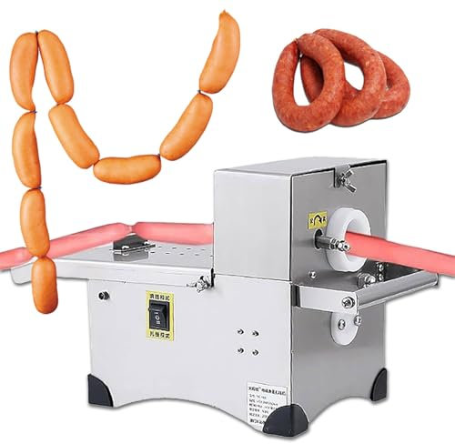 Eastnmythet Legatrice per Salsicce, Annodatrice Automatica per Salsicce, Legatrice elettrica per Salsicce con Interruttore a Pedale, Lunghezza Salsiccia Regolabile,110V